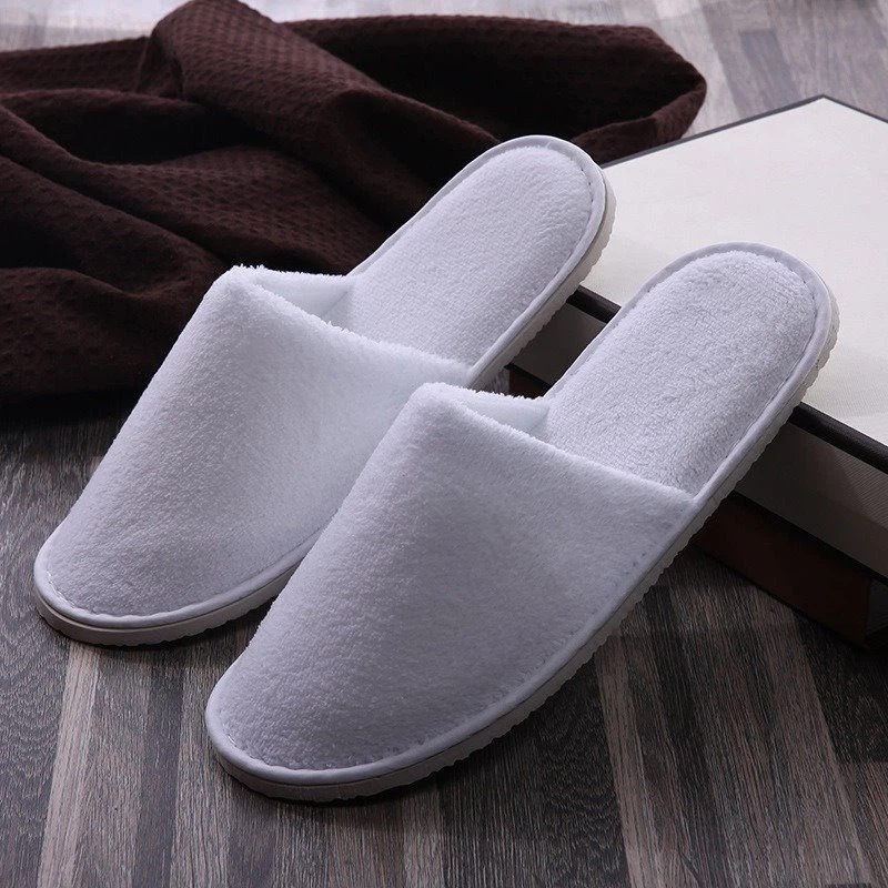 Coral Velvet Hotel Slippers